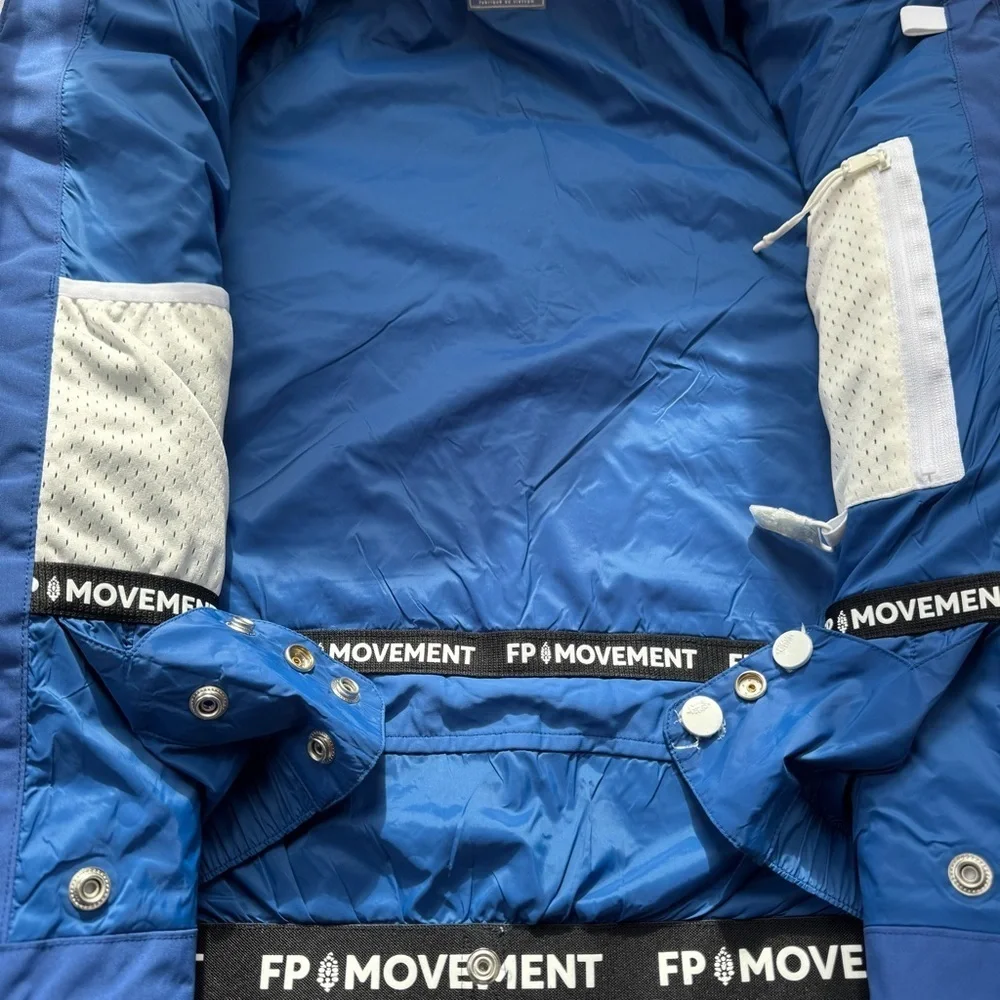 NWT Free People Movement All Prepped Quilted Short Parka Ski Jacket Blue XS